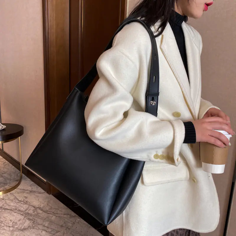 Large Capacity Women's PU Leather Shoulder Bags