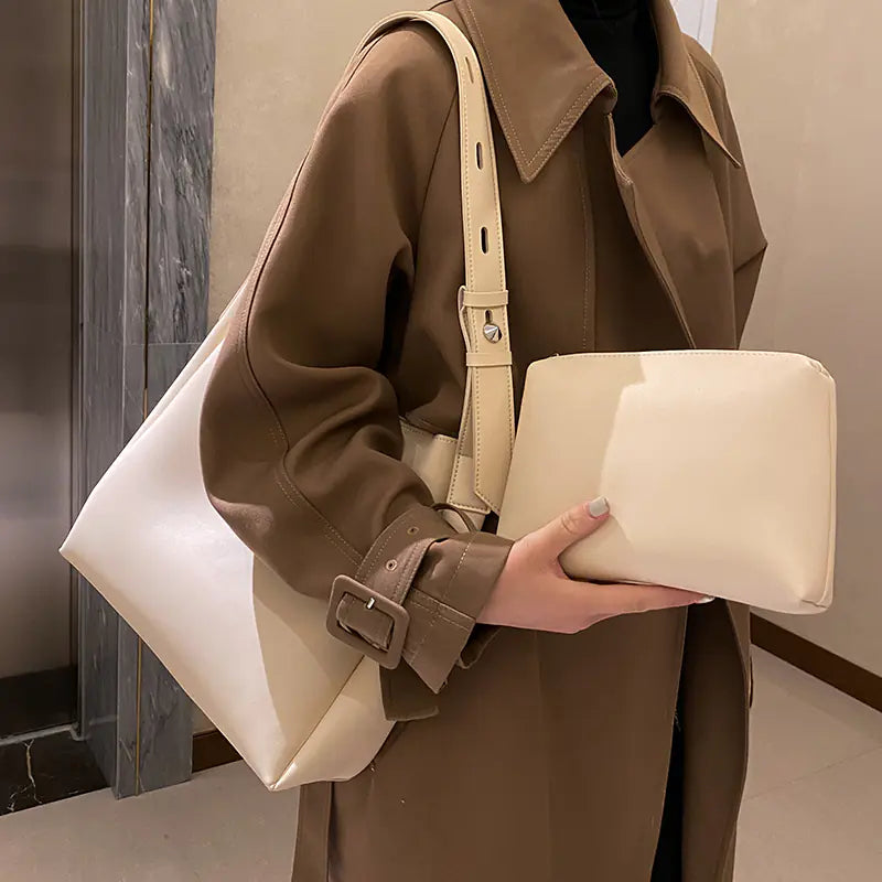 Large Capacity Women's PU Leather Shoulder Bags