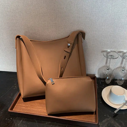 Large Capacity Women's PU Leather Shoulder Bags